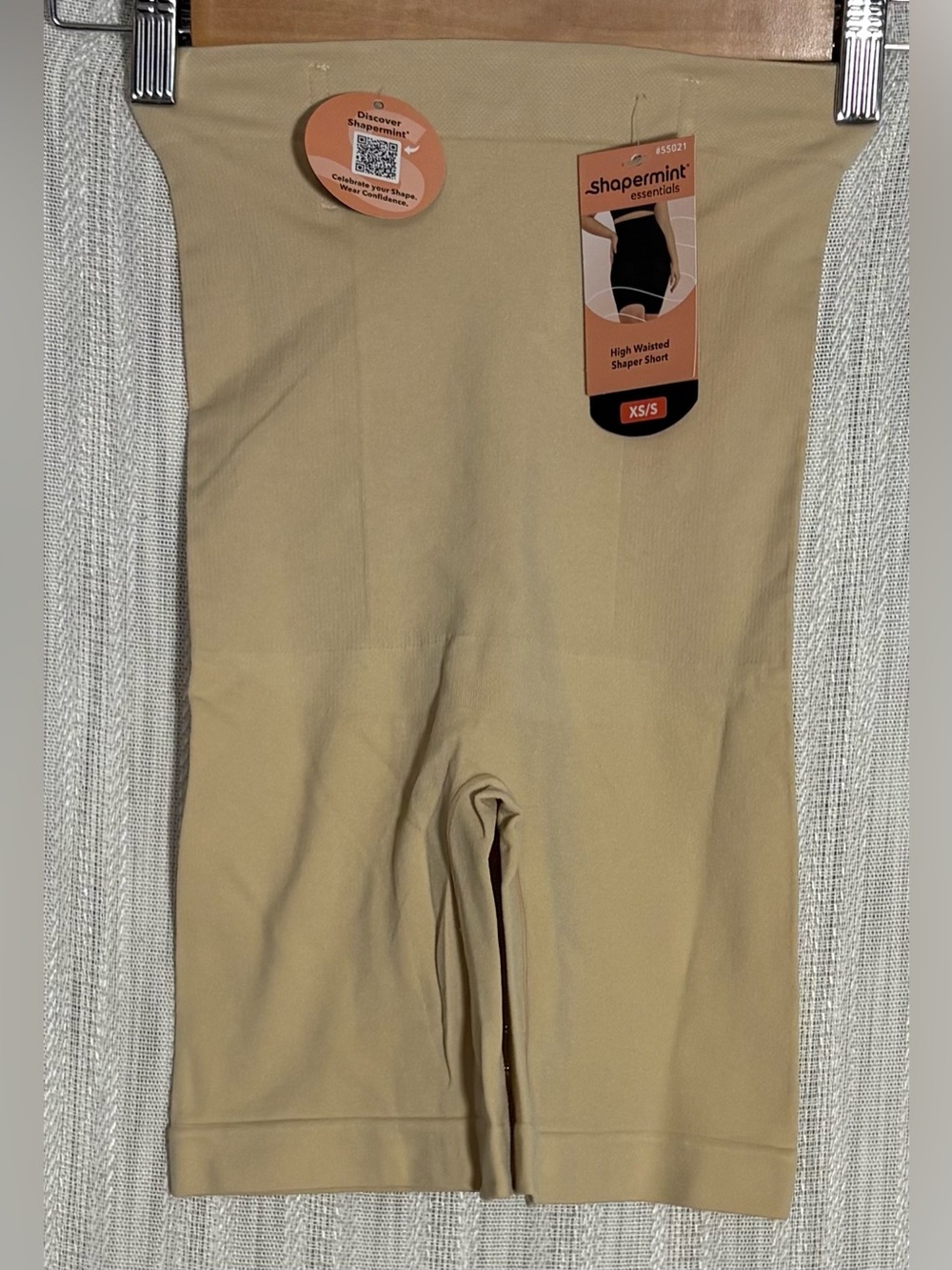 Shapermint Beige High-Waisted Shaper Shorts